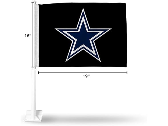 Dallas Cowboys Black Car Flag 16x19