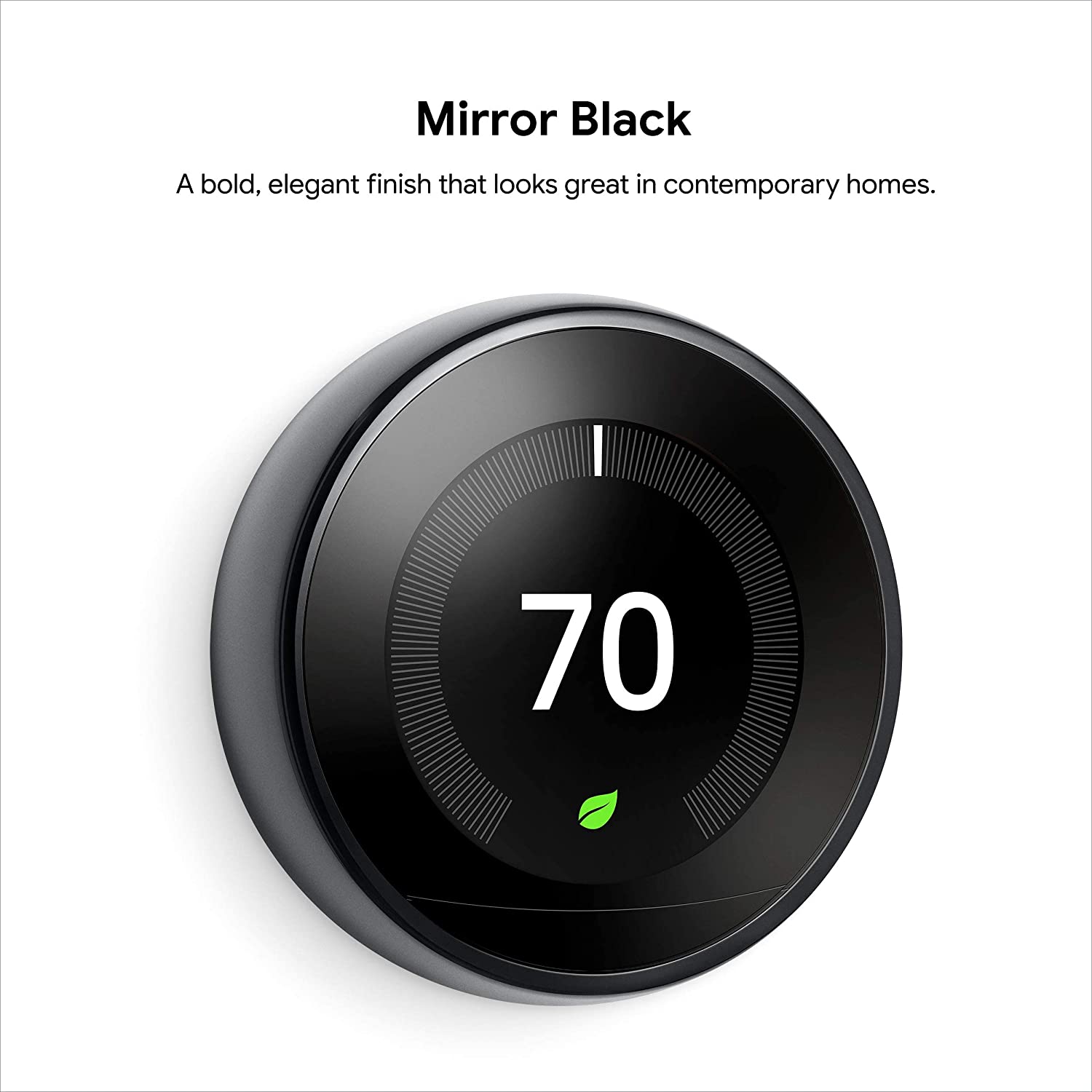 Google Nest Learning Thermostat 3rd Gen Mirror Black (Renewed) - Gallery 8