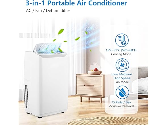 Towallmark Air Conditioner, 14,000 Btu 750 SqFt