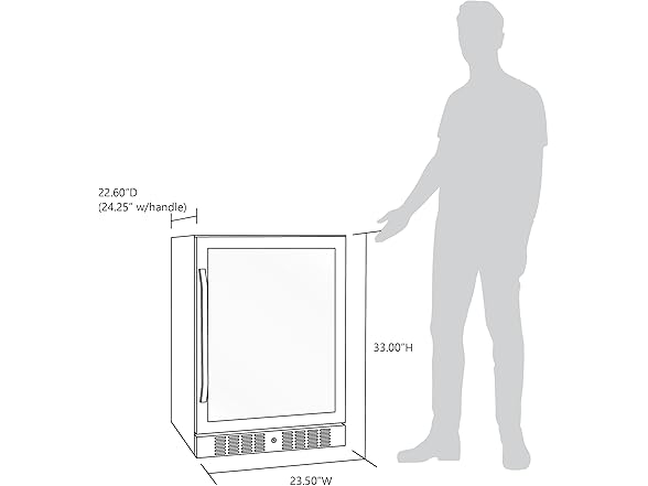 Newair Built-in Beverage Fridge - 177 Cans