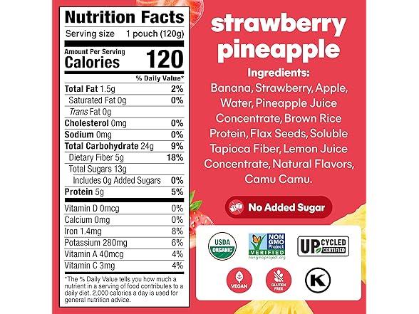 6CT Noka Superfood Fruit Smoothie Pouches