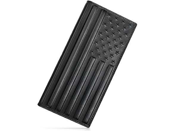 pefiam Long American Flag Wallet