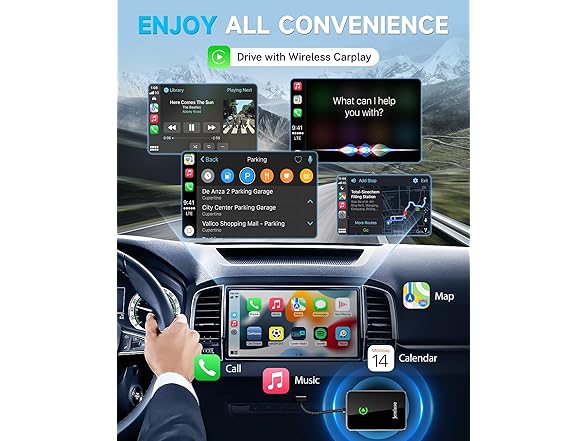 Jemluse Wireless CarPlay Adapter for iPhone