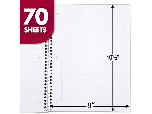 Mead Spiral Notebooks, 4 Pack, 1-Subject