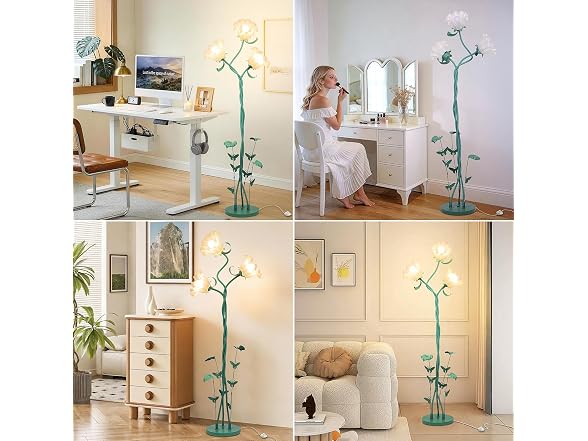 TOBUSA  Floor Lamp with 3 Bulbs for Living Room