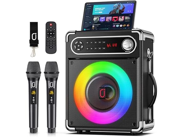 JYX 200W Karaoke Machine Wireless Mics