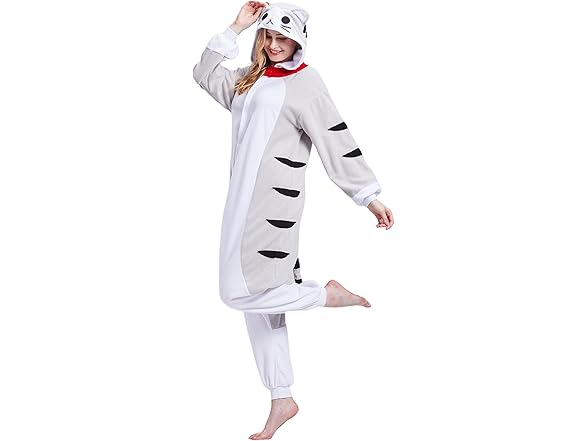 QUERITU CheeseCat Adult Onesie Pajamas