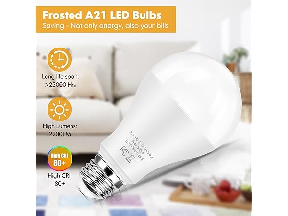 TOBUSA A21 LED Bulbs 20W 3000K 2-Pack