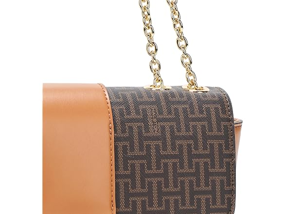HALSTON H Lizzy Signature Logo Magnetic Snap Shoulder