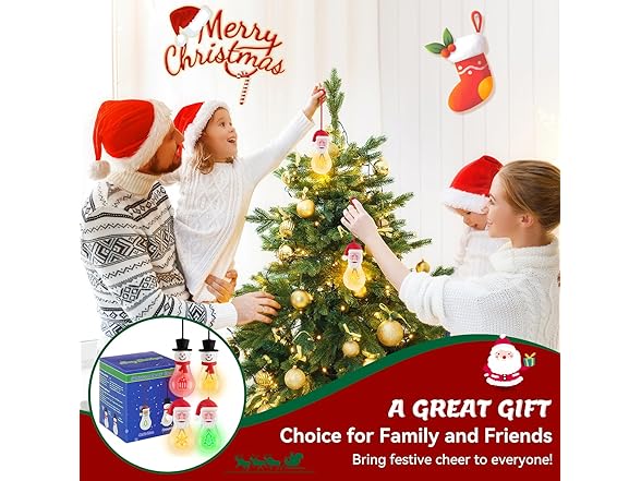 Christmas Light Bulbs, 4 Pack