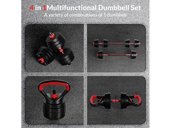 Fitvids LB 4-in-1 Portable Changeable Dumbbell Set