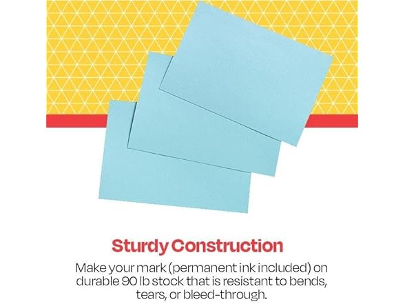 School Smart Index Cards Blue 100ct