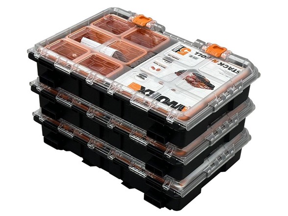 Worx Stack N' Roll 12 Compartment Organizer- 3PK