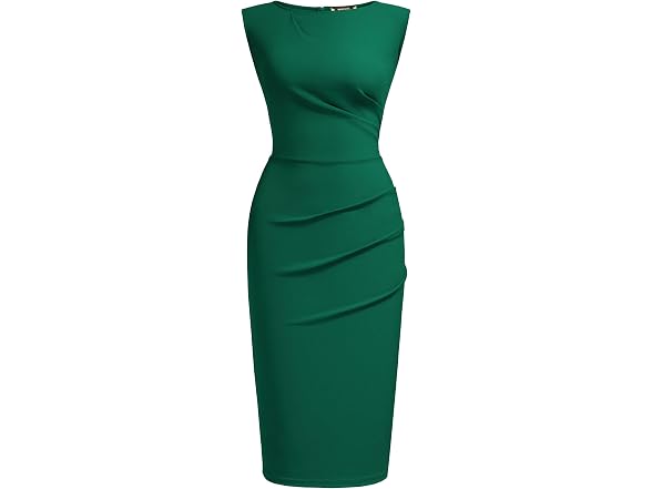 Miusol Women (XL) Retro Ruffle Style Slim Dress