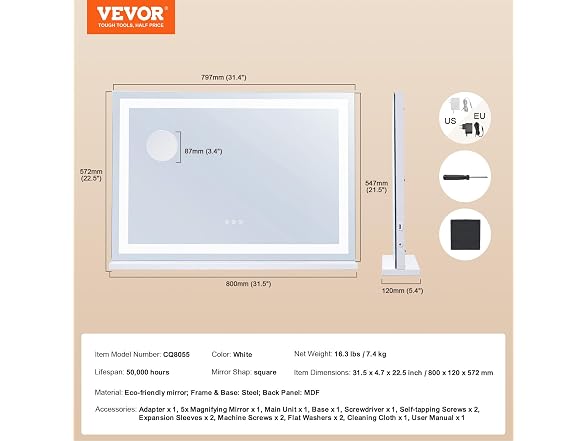 Lighted Makeup Mirror