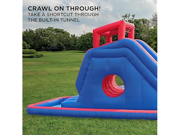 Sunny & Fun 2-in-1 Bounce & Blast Inflatable Water Slide Park