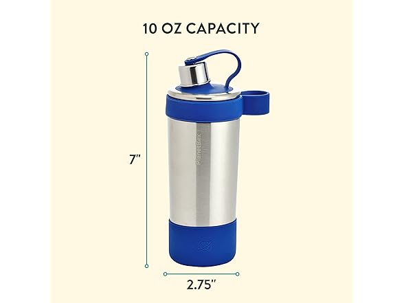 PlanetBox Glacier Chug – 10 oz Kids Stainless Steel Blue