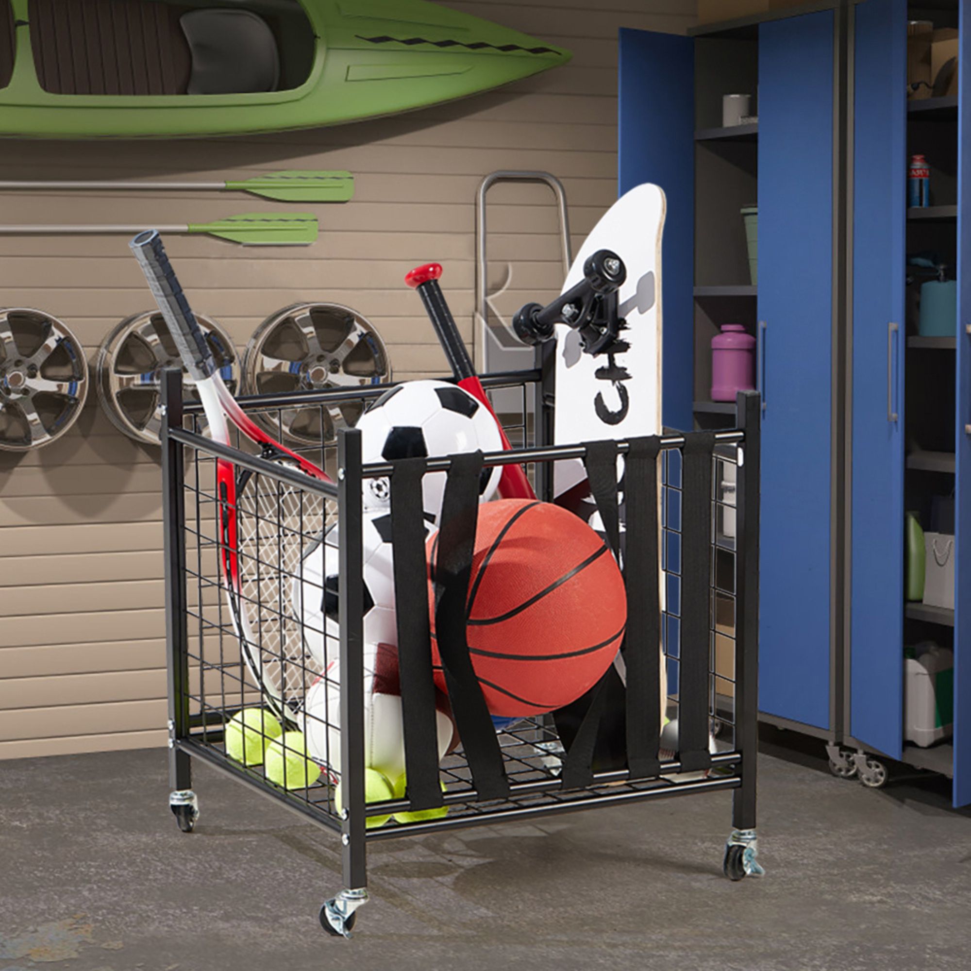 LUGO™ SC-21 Rolling Steel Storage Cart w/ Wheels - Gallery 15