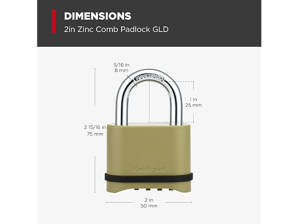 Kwikset Zinc Resettable 4-Digit Combination Padlock