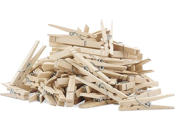 Whitmor Wood Natural Clothespins