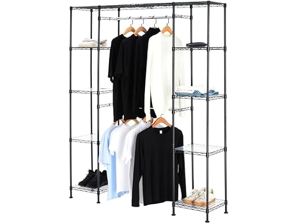 $59.99, Was $114.81, 47% Off! Amazon Basics Expandable Metal Hanging Closet Organizer System dealfomo