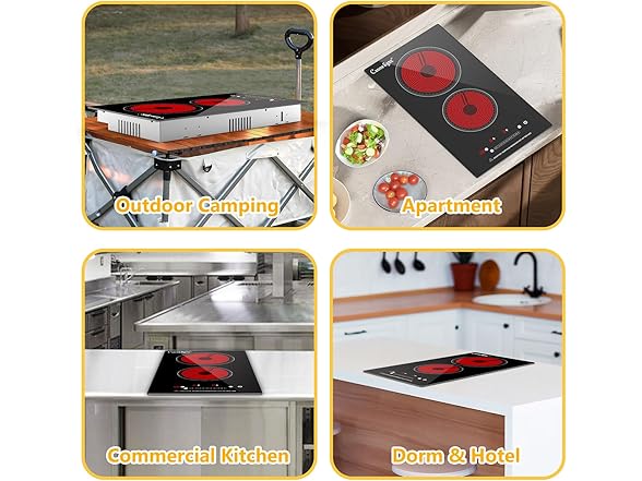 2 burner Electric Cooktop (Touch control)