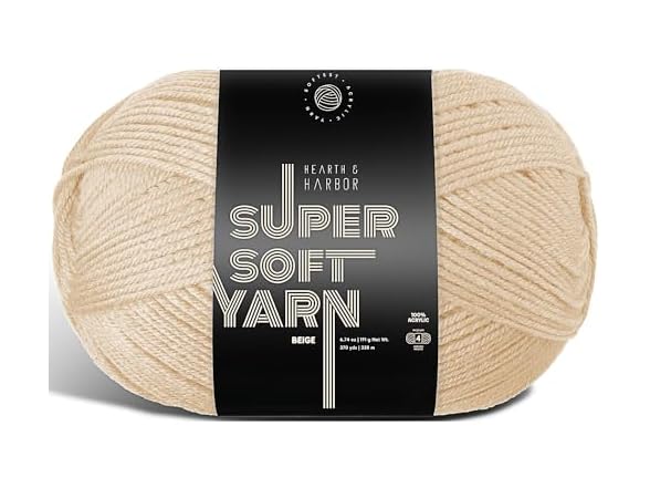 Hearth & Harbor Acrylic Yarn 370 yards Beige