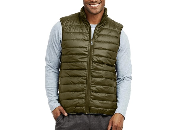 2Pk Asst Mens Packable Midweight Vest (XS-2XL)