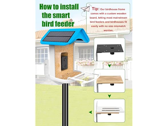 XDW-GIFTS 76in Metal Bird Feeder Pole