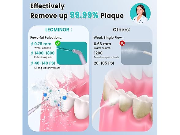 Leominor Water Dental Flosser Pick