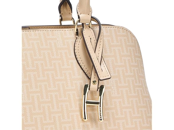 HALSTON Quincy Signature Logo Top Zip