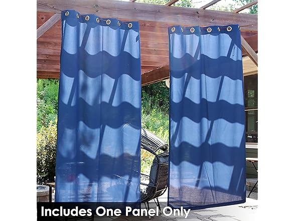 Sunnydaze Decor Curtain Panel, 52x96, Blue