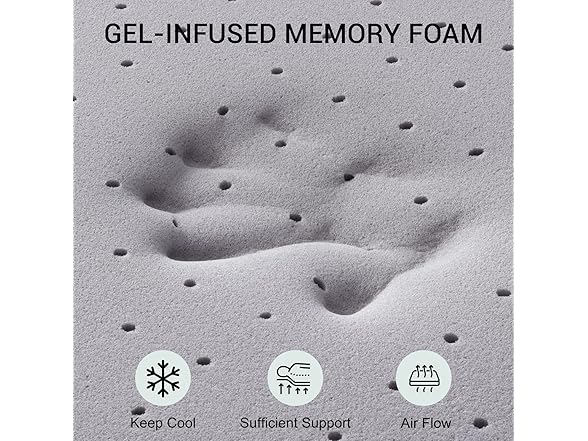 Maxzzz 3 Inch Memory Foam Mattress Topper, King