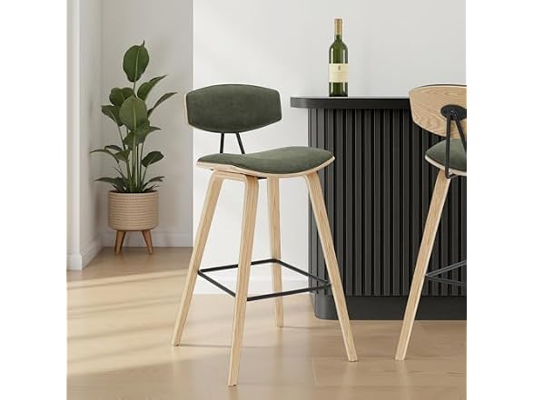 Armen Living Fox Bar Height Bar Stool, Set of 2