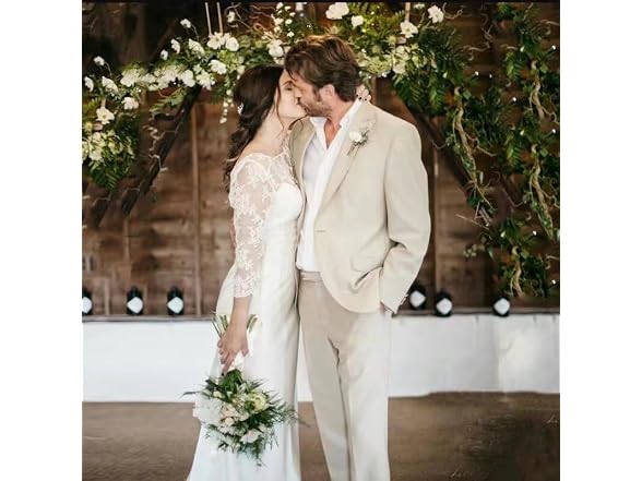 Wangyue Men (42) Slim Piece Linen Suits Suits