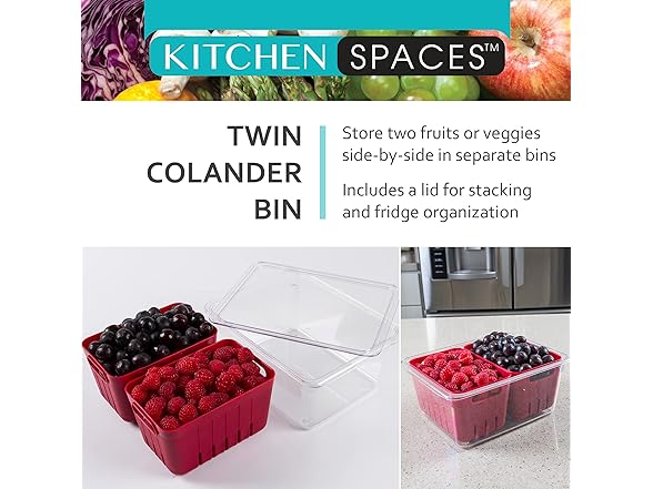 Kitchen Spaces Twin Colander Food Storage Container