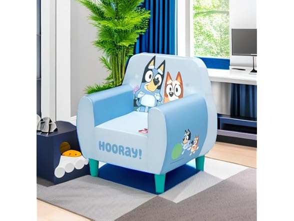 Delta Children Bluey Foam Chair, Blue