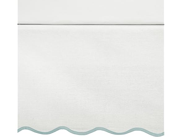 Lush Decor Coastal Chic Scallop Edge Linen Bed Skirt