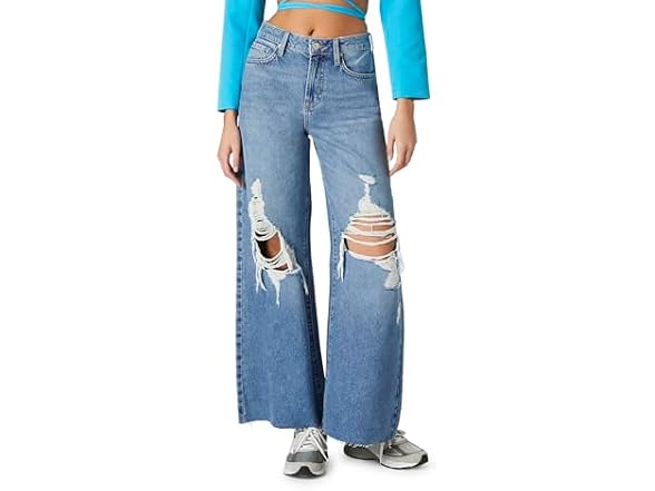 Forever 21 (29) Recycled Cotton Wide-Leg Jeans