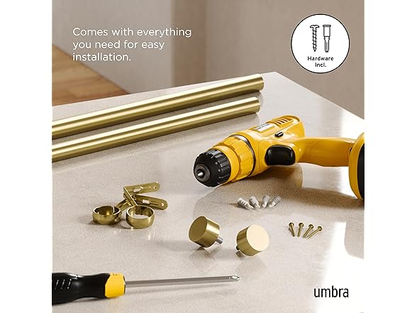 Umbra Cappa Curtain Rod, 66 to 120 Inches