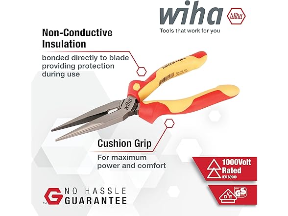 Wiha 32968 3pc Insulated Pliers and Cutters Set