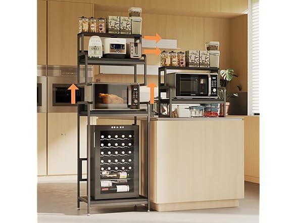 4-Tier Mini Fridge Stand with Storage