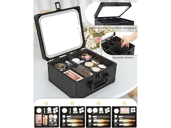 TanTo Makeup Box with LED Mirror