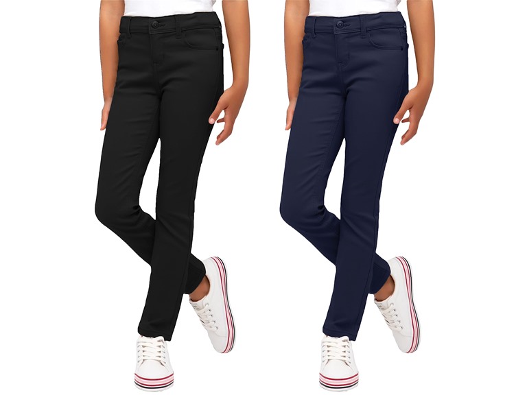 2PK Girls Stretch Pencil Uniform Pants