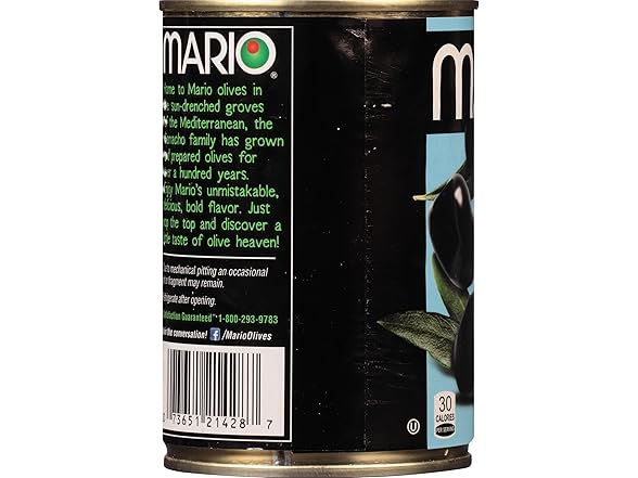 Mario Camacho Foods Black Olives, Large
