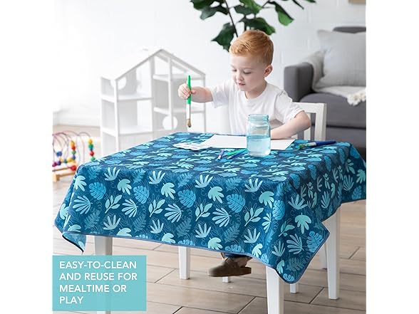 Bumkins Baby Splat Mat, Blue Tropic