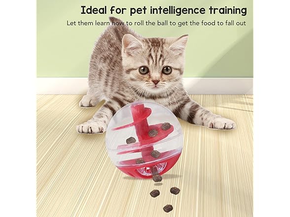 (2 Pack) Zerodis Cat Leaky Food Toy Ball