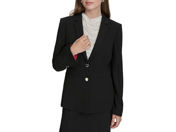 Halston Women's Two Button Workwear Blazer