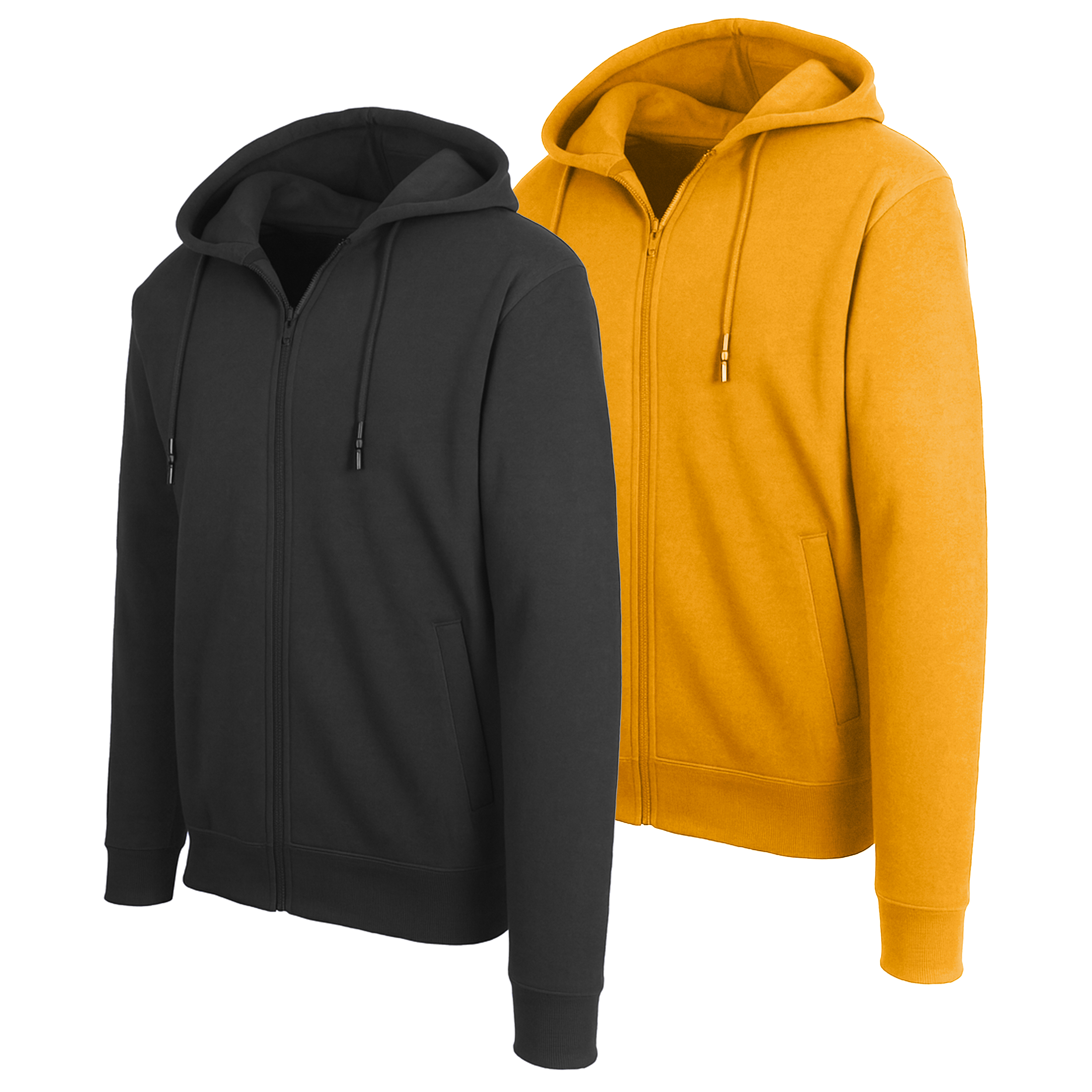 Mens Classic Fleece-Lined Zip Hoodie (M-3XL) - Gallery 38
