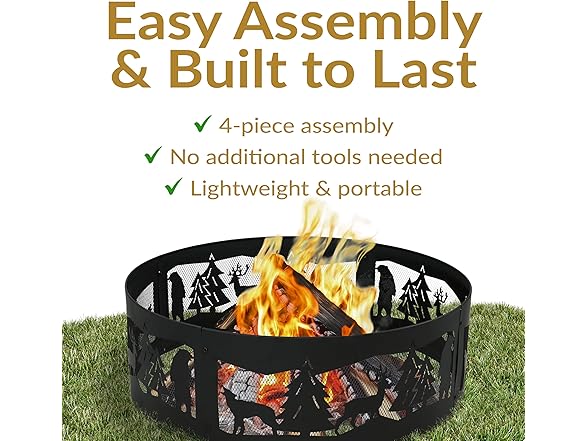 Sunnydaze 36-Inch Outdoor Fire Ring